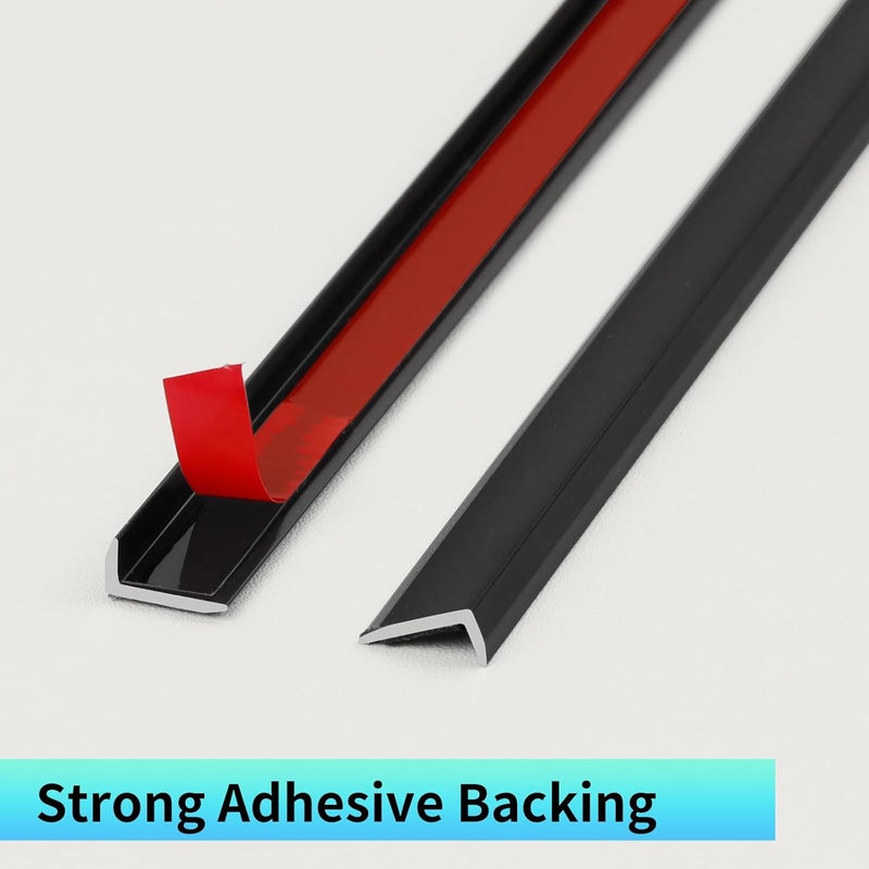 SELECT LIGHTING Peel and Stick Metal Edge for Hexagon Tiles (Brushed Black,10 Piece) - Image 3